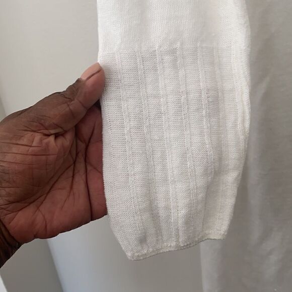 360 Long Cardigan linen Italian Yarn Sweater M - Picture 5 of 9